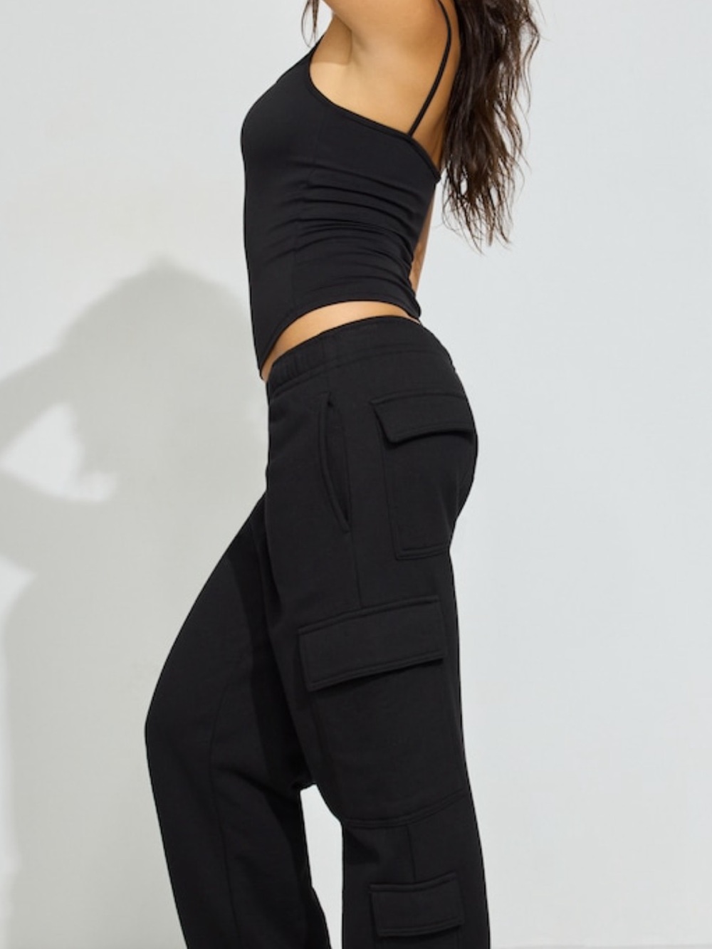 Garage Black Cargo Jogger Pants with Utility Pockets